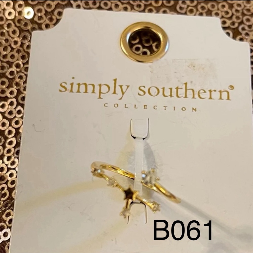 Simply Southern Aeries Gold tone nwt ring adjustable